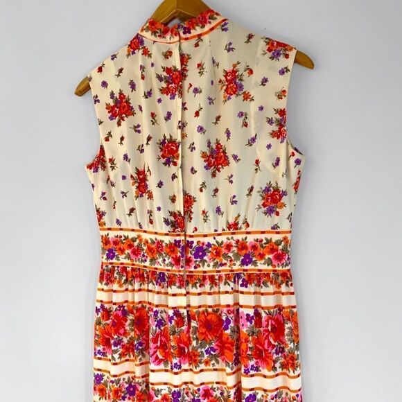 Vintage L’AIGLON Sleeveless Floral Maxi Dress - Picture 7 of 13